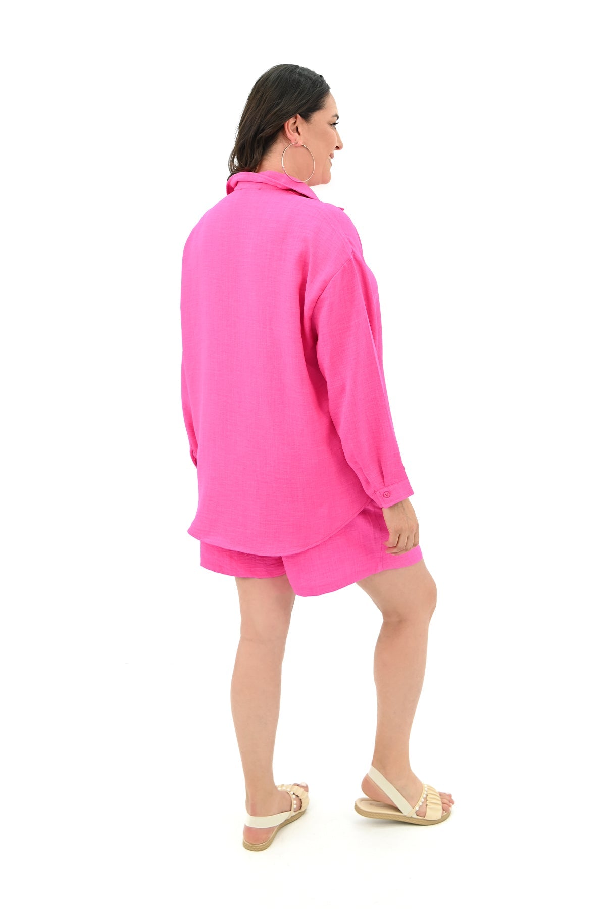 Set dama marimi mari  pantaloni scurti cu camasa 8121 -24
