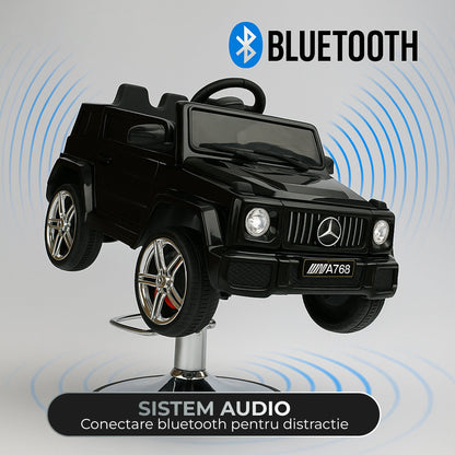 Scaun auto de tuns copii model G-Class, Scaun interactiv cu Bluetooth, Negru
