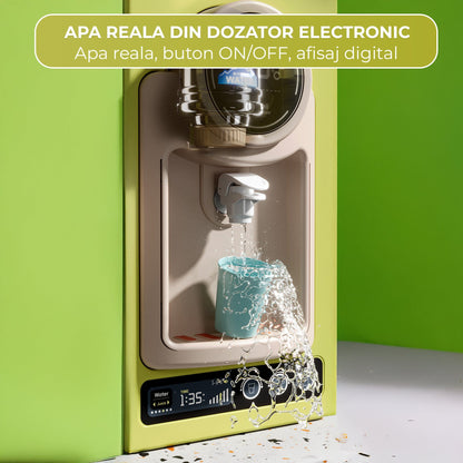 Set Bucatarie pentru Copii cu Abur Real, Apa Curenta, Sunete si Lumini, Verde