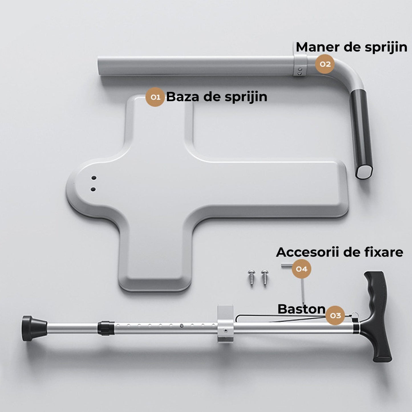 Suport Ridicare Pat Timebox, Gri