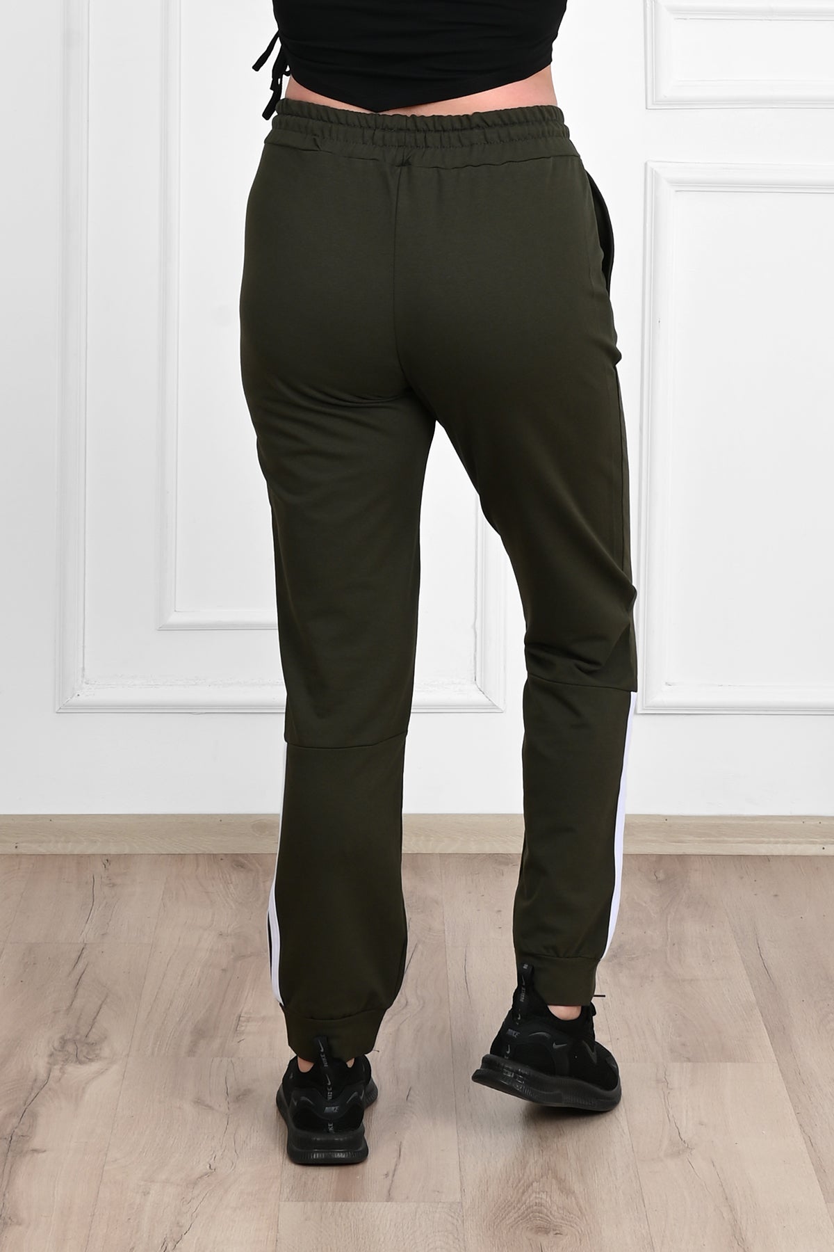 Pantalon dama marimi mari de trening cu dungi 9046