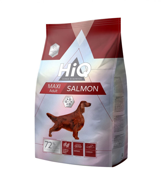 Hrana uscata pentru caini de talie mare, HiQ Maxi Adult Salmon, 11kg