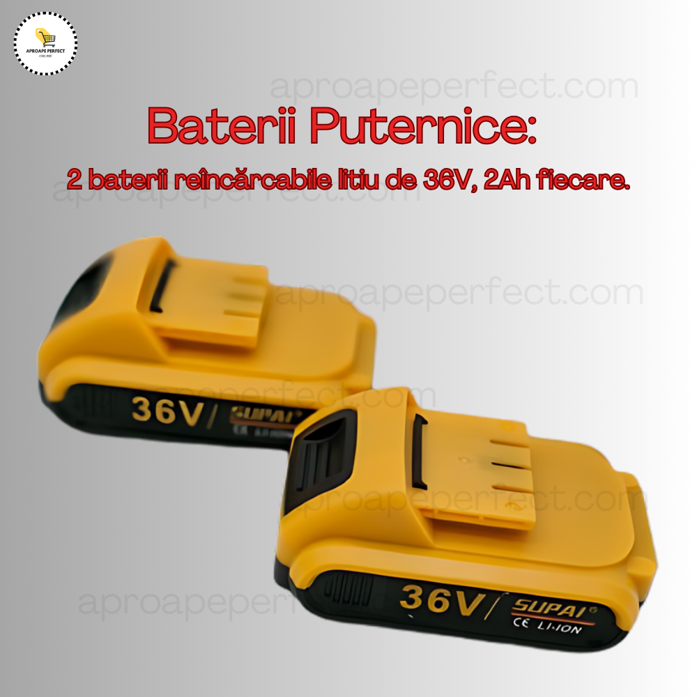 Bormașină Fără Fir cu 2x48Vf Baterii Reîncărcabile Litiu
