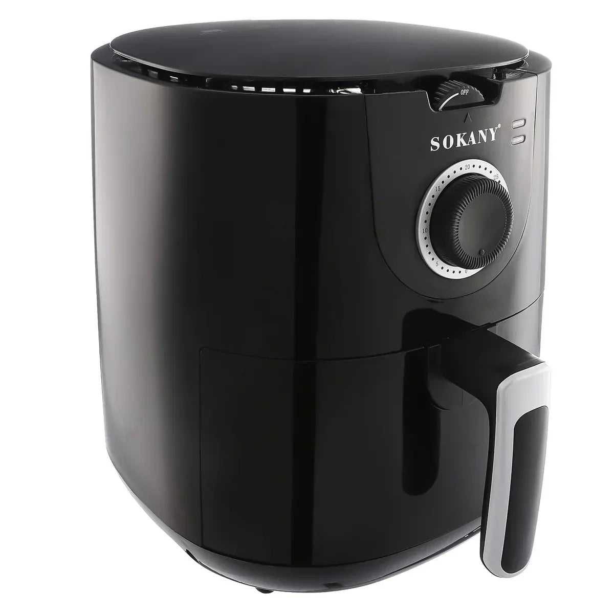 Friteuza fara ulei Sokany AF-002, 1500W, 5L, Control Temperatura, Negru/Inox