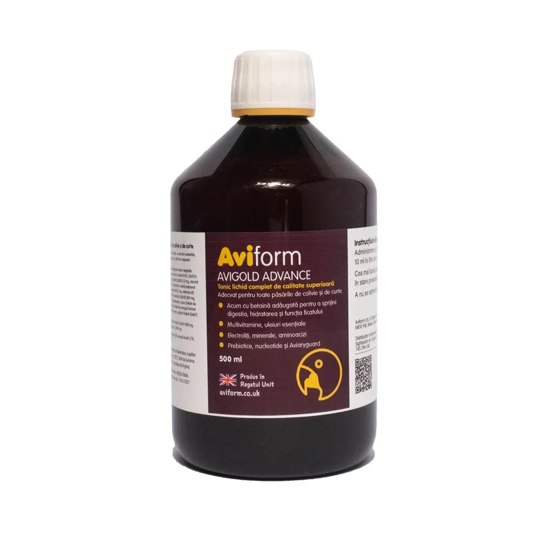 Aviform Avigold – vitamine, probiotice și aminoacizi pasari de colivie