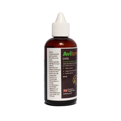Aviform Expel – supliment natural pentru paraziți intestinali la păsări 60 ml