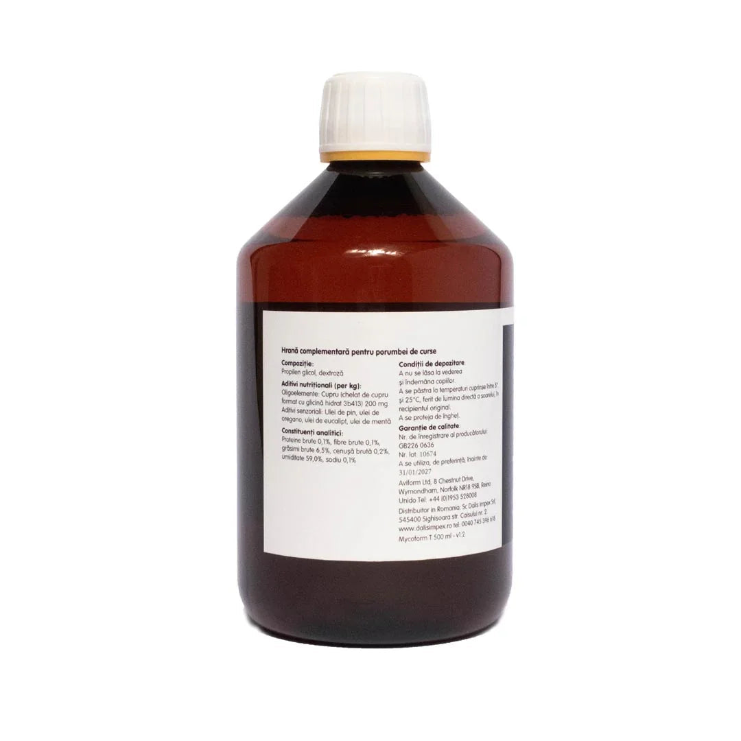 Aviform Mycoform-T – supliment respirator natural pentru porumbei 500 ml