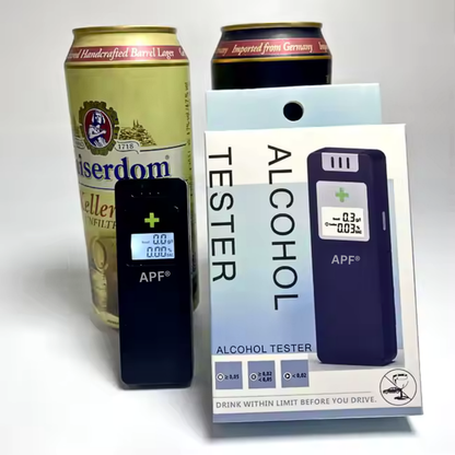 Alcooltest Digital Certificat NF – Precizie 0.01% BAC, LCD, Alertă Sonoră