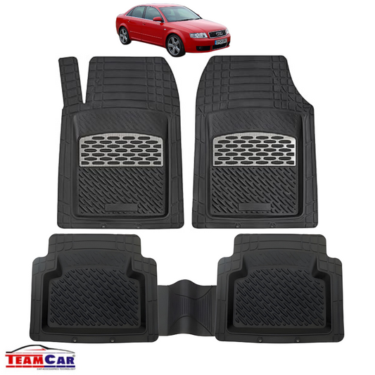 Covorașe Universale Tip Tăviță TEAMCAR® Audi A4 B6 Sedan (2000–2004), Set 5 Bucăți, Silver