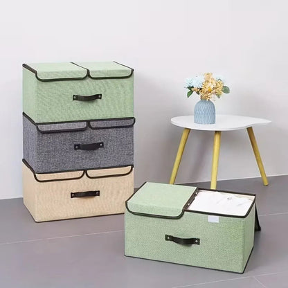 Cutie depozitare din poliester, pliabila, cu dubla acoperire si compartimentare flexibila, Naimeed D7675, dimensiuni 35x25x15cm, gri