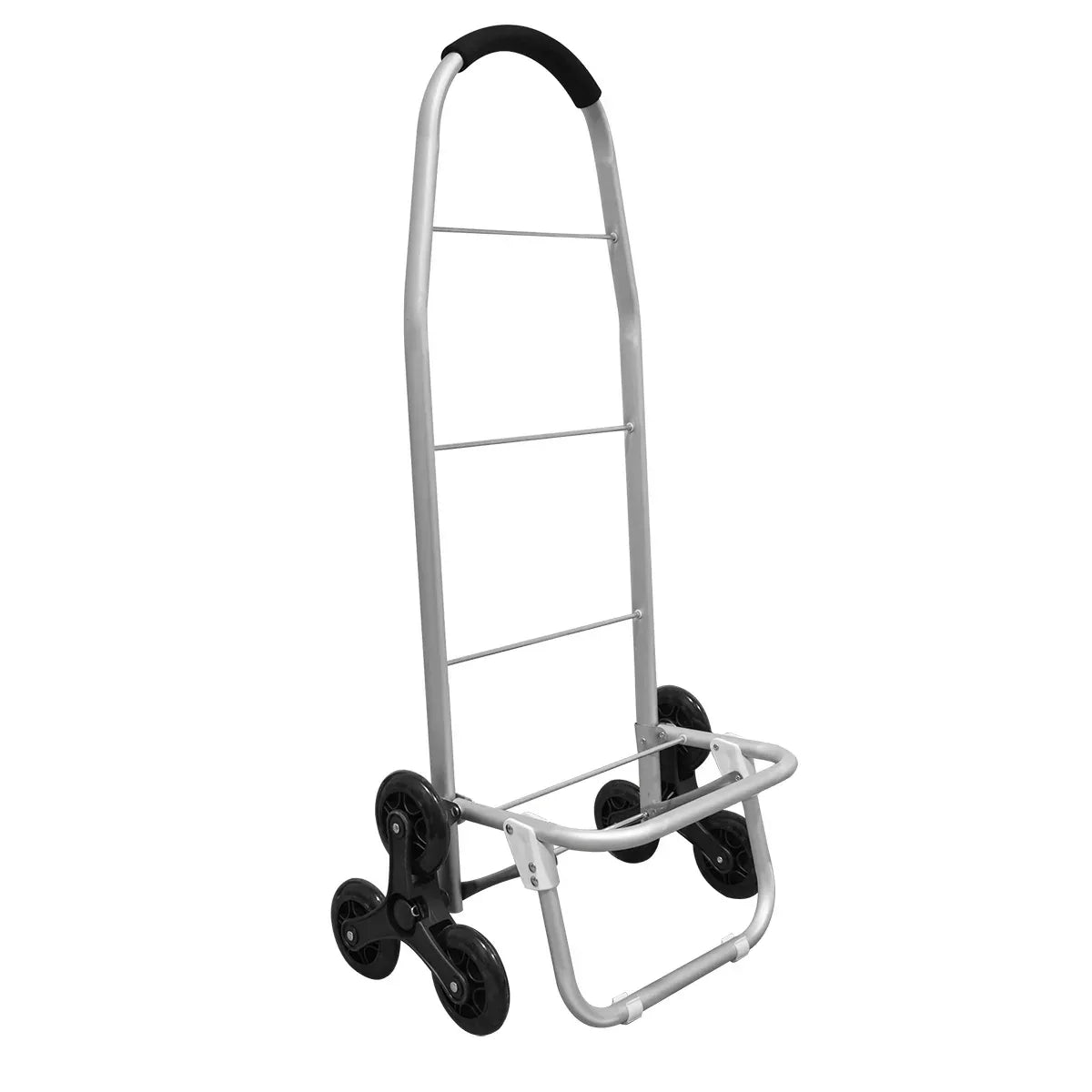 Carucior de piata pliabil, cadru din aluminiu, roti din silicon, Naimeed D4948, 6 roti, 49 L, Rosu