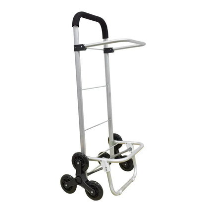 Carucior de piata pliabil, cadru din aluminiu, roti din silicon, Naimeed D4950, 6 roti, 49 L, Rosu