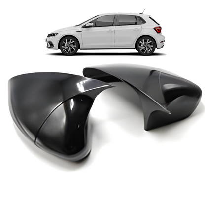 Capace Oglindă Batman DPTuning VW Polo MK6 2018–2021 Negru Lucios, ABS de Calitate, Montaj Rapid