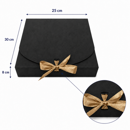 Cutie pătrată cu fundă satinată (set 12 buc)