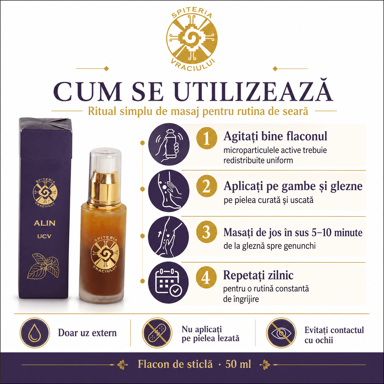 Ulei Natural pentru Varice și Circulație Venoasă – ALIN UCV