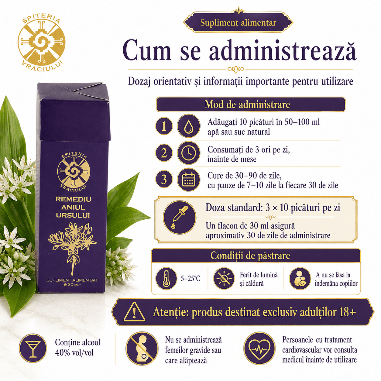 Remediu Natural Inimă și Circulație – ANIUL URSULUI | 30ml