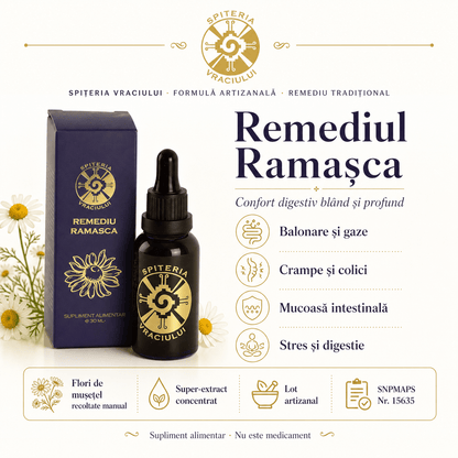 Remediu Natural Balonare, Constipație și Colon Iritabil – RAMAȘCA | 30ml