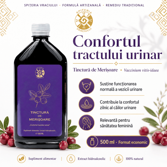 Leac Bătrânesc pentru Tract Urinar – Tinctură de Merișoare | 500ml