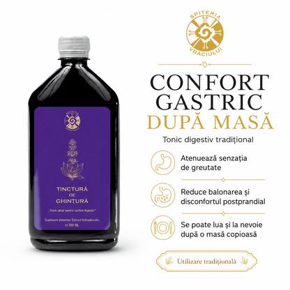 Tinctură de Ghințură – Tonic Amar pentru Digestie și Confort Gastric | 500ml