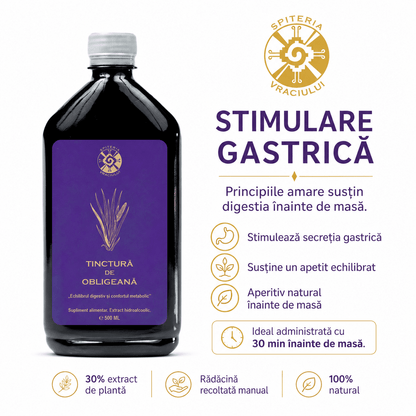 Tinctură de Obligeană – Echilibru Digestiv și Confort Metabolic | 500ml