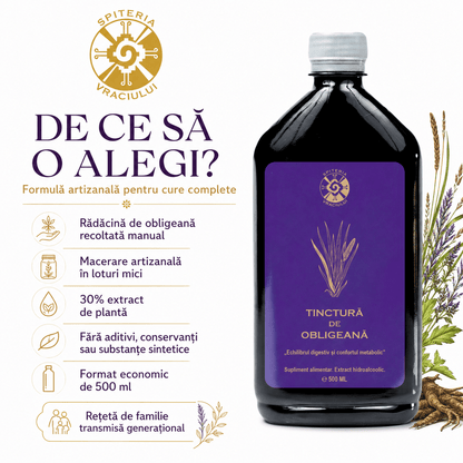 Tinctură de Obligeană – Echilibru Digestiv și Confort Metabolic | 500ml