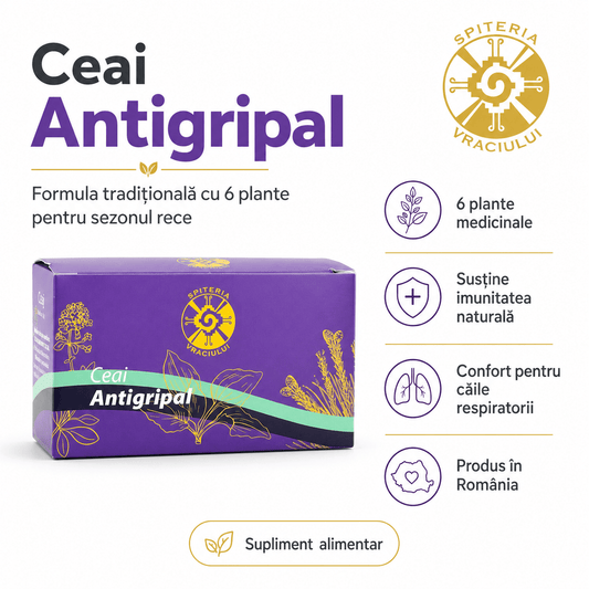 Ceai Antigripal Natural – Remediu Tradițional pentru Răceală și Gripă