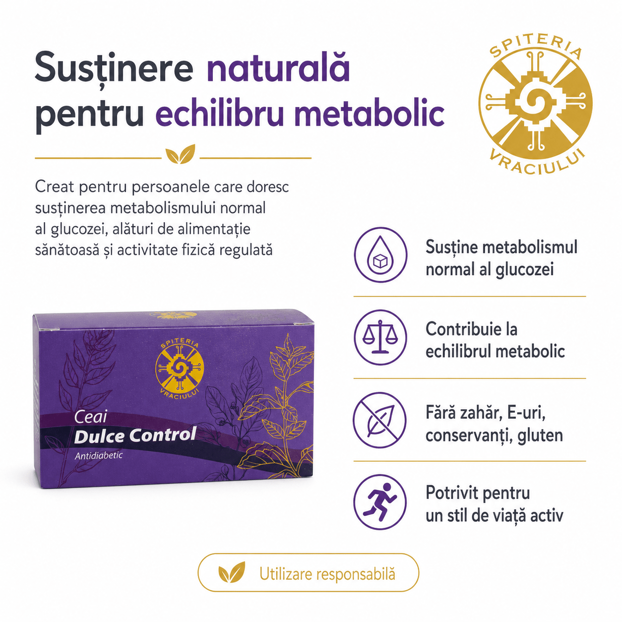 Ceai Natural pentru Glicemie și Diabet – Dulce Control