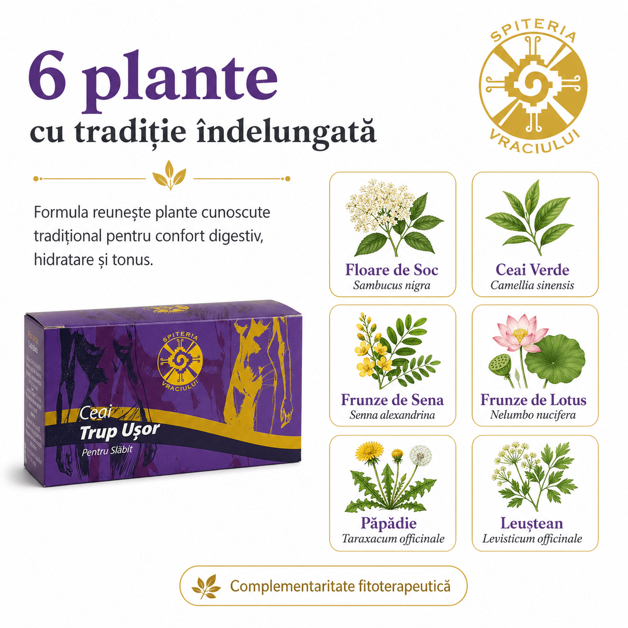 Ceai Natural pentru Slăbit și Detoxifiere – Trup Ușor