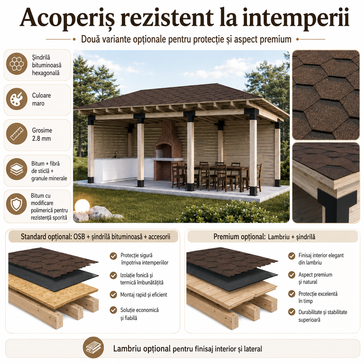 Foișor lemn 3x6m - Argeș