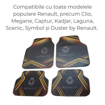 Covorase Universale Renault Clio IV Estate 2012–2019 – Negru/Portocaliu