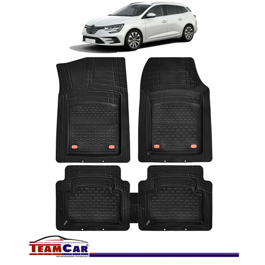 Covorase / Presuri Auto TeamCar® Tip Tavita Compatibile Renault Megane IV Combi / Break (2016-prezent) Negru Material Rezistent