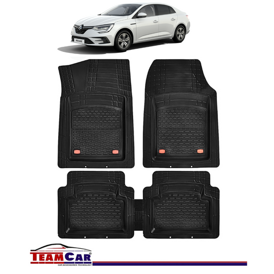 Covorase / Presuri Auto TeamCar® Tip Tavita Compatibile Renault Megane IV Sedan Berlina (2016-prezent) Negru Material Rezistent