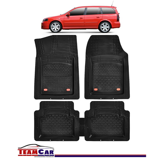 Covorase Auto TeamCar® Tip Tavita Compatibile Opel Astra G Caravan (1998-2009) Negru Material Rezistent