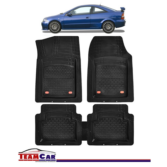 Covorase Auto TeamCar® Tip Tavita Compatibile Opel Astra G Coupe (1998-2009) Negru Material Rezistent