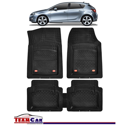 Covorase Auto TeamCar® Tip Tavita Compatibile Opel Astra J (2009-2015) Negru Material Rezistent