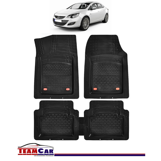 Covorase Auto TeamCar® Tip Tavita Compatibile Opel Astra J Sedan(2009-2015) Negru Material Rezistent