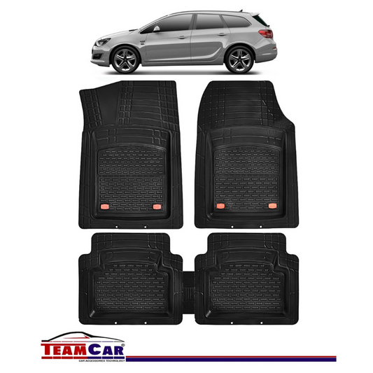 Covorase Auto TeamCar® Tip Tavita Compatibile Opel Astra J Sports Tourer (2009-2015) Negru Material Rezistent