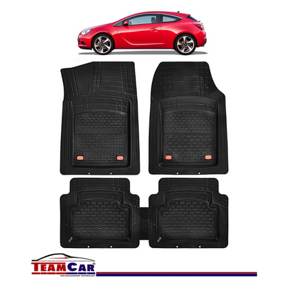 Covorase Auto TeamCar® Tip Tavita Compatibile Opel INA Astra J (2009-2015) Negru Material Rezistent