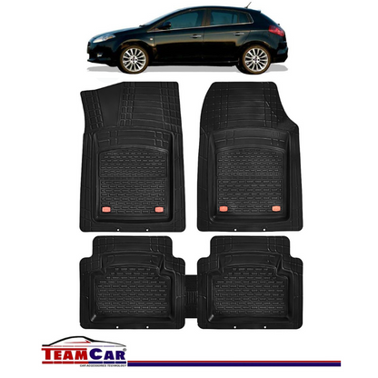 Covorașe Auto TeamCar® Tip Tăviță Compatibile Fiat Bravo II (2007–2014) Negru Cauciuc Rezistent