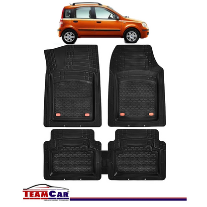 Covorase Auto TeamCar® Tip Tavita Compatibile Fiat Panda II (2003–2012) Negru