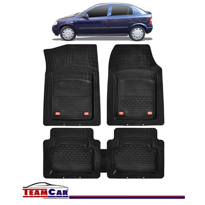 Covorase Auto TeamCar® Tip Tavita Compatibile Opel Astra G (1998-2009) Negru Material Rezistent