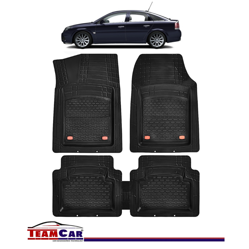 Covorase Auto TeamCar® Tip Tavita Compatibile Opel Vectra C (2002-2008) Negru