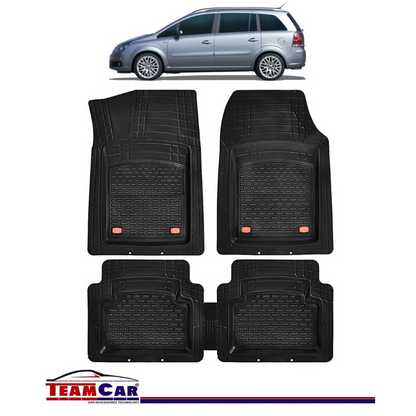 Covorase Auto TeamCar® Tip Tavita Compatibile Opel Zafira B (2005-2014) Negru Material Rezistent