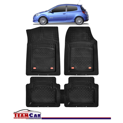 Covorase Auto TeamCar® Tip Tavita Compatibile Renault Clio III (2005-2012) Negru Material Rezistent