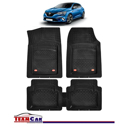 Covorase Auto TeamCar® Tip Tavita Compatibile Renault Megane IV Hatchback (2016-prezent) Negru Material Rezistent
