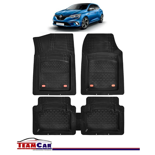 Covorase Auto TeamCar® Tip Tavita Compatibile Renault Megane IV Hatchback (2016-prezent) Negru Material Rezistent