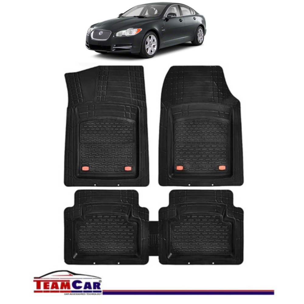 Covorase Auto TeamCar® Tip Tavita Compatibile Jaguar XF II (2015+) Negru Material Rezistent