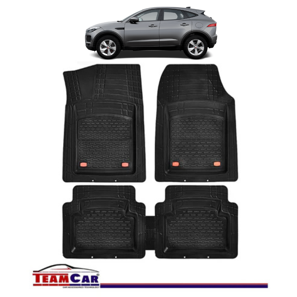 Covorase Auto TeamCar® Tip Tavita Compatibile Jaguar E-Pace I (2017+) Negru Material Rezistent