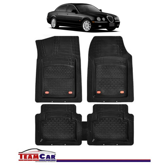 Covorase Auto TeamCar® Tip Tavita Compatibile Jaguar S-Type I (1999–2008) Negru Material Rezistent