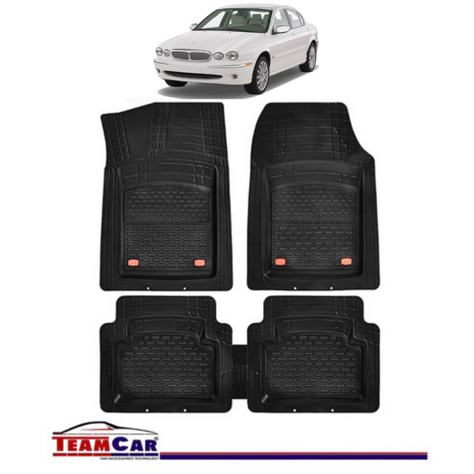 Covorase Auto TeamCar® Tip Tavita Compatibile Jaguar X-Type I (2001–2009) Negru Material Rezistent